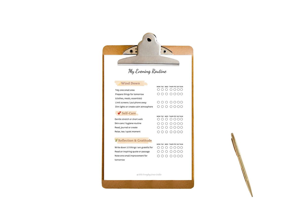 Evening Routine Checklist Printable