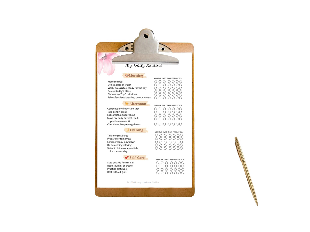 Floral Daily Routine Printable
