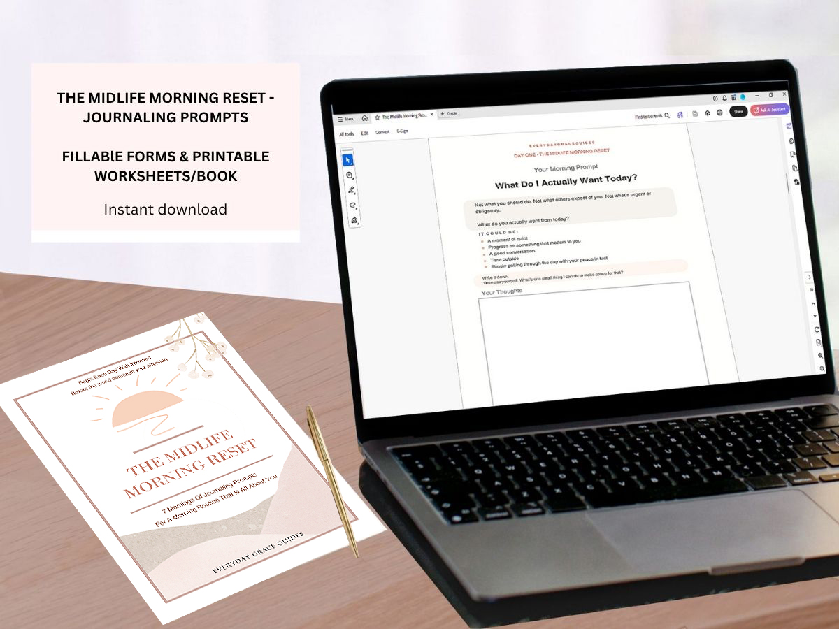 The Midlife Morning Reset - Self-Care Journal - Digital version.